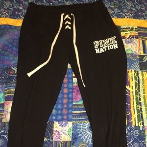 PINK NATION SKINNY SWEAT PANTS